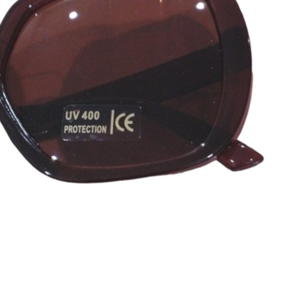 OVERSIZED SQUARE OVAL ROUND Brown Sunglasses GLAMOROUS - Picture 15 of 16